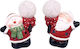 AGC Illuminated Christmas Ceramic Figure SNowman Height 12.2cm 2pcs