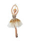 Ornament suspendat Balerina Ceramic Aurie 10x17buc