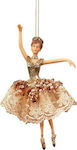 Hängendes Ballerina Ornament Keramisch Gold 10x...