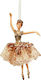 Hängendes Ballerina Ornament Keramisch Gold 10x17cm