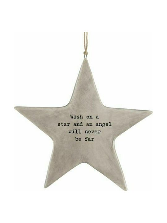 Wish On a Star Hängendes Ornament Stern Gray 9cm
