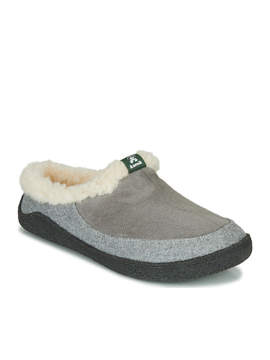 Kamik Nutmeg Hausschuhe mit Fell Gray
