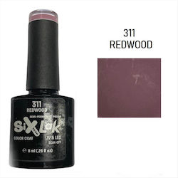 Sixteen Cosmetics Soak Off NSixLako311 SixLak 311 Redwood 8ml