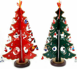 Fylliana Christmas Decorative Wood Tree 30cm Red 2pcs 373-92-329