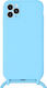 Forcell Cord Back Cover Σιλικόνης με Λουράκι Light Blue (iPhone 11 Pro)