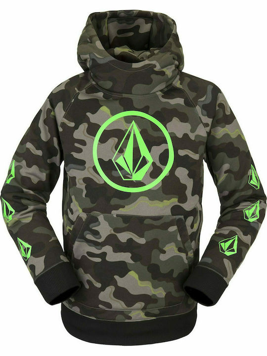 Volcom Kids Sweatshirt with Hood and Pocket Khaki Riding