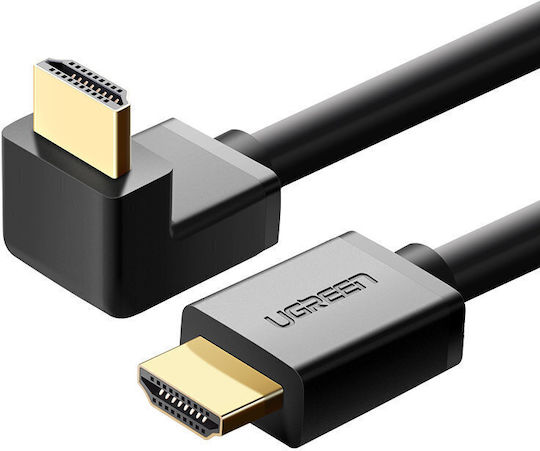 Ugreen HD103 Angle (90°) Cable HDMI male - HDMI male 2m Μαύρο
