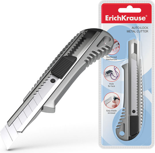 ErichKrause Folding Knife Security with Blade Width 18mm Gray