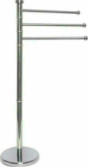 Eurocasa Triple Floor Standing Bathroom Freestanding Towel Rack ​27x45cm Silver