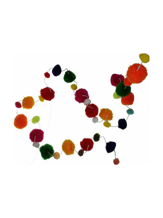 Synchronia Decorative Wall Decor Garland Pom Pom 210cm