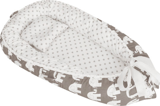 Greco Strom Baby Nestkissen Elephant Gray 85x55cm