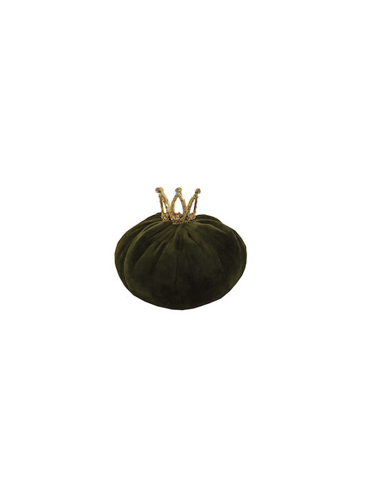 Art et Lumiere Decorative Pumpkin made of Fabric Green 15x15cm 1pcs