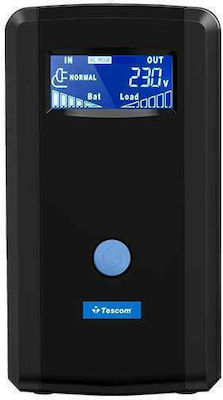 Tescom Leo Plus LCD 850A UPS Line-Interactive 850VA 510W με 2 Schuko Πρίζες