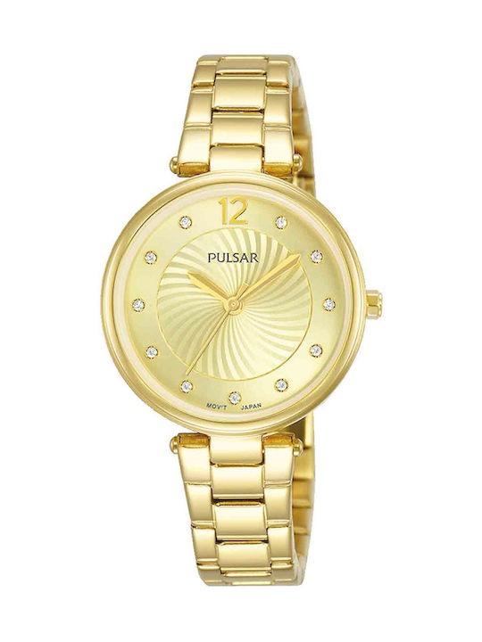 Pulsar Attitude Uhr mit Gold Metallarmband