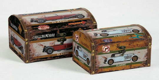 Etoile Wooden Decorative Boxes Set 2pcs