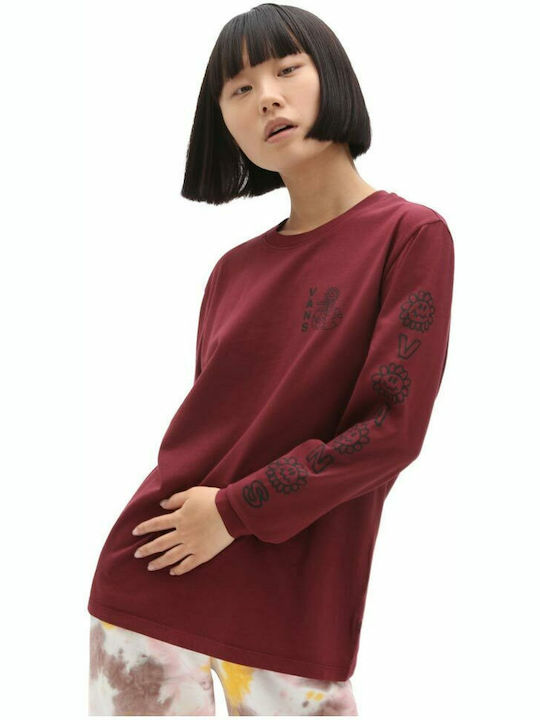 Flo Rez Wash Long Women's Sweatshirt Pomegranate