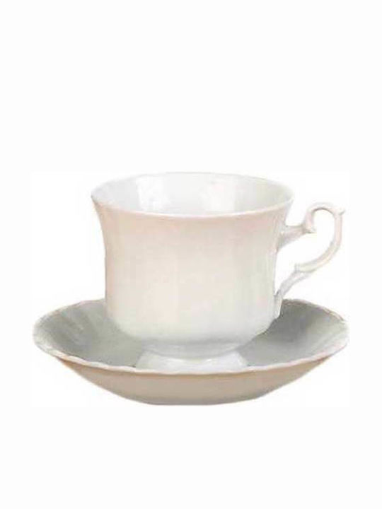 Cryspo Trio Ivona Porcelain Coffee Cup Set 100ml White