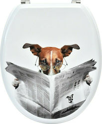 Eurocasa Wooden Toilet Seat Dog 484 46cm Eurocasa Wooden Toilet Seat Dog 484 46cm