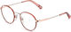 Harry Damen Metallisches Brillengestell Rosa PGPK