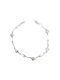 14K White Gold Bracelet with Solitaire Shapes