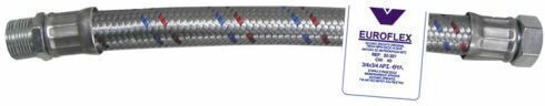 Viospiral Euroflex Spiral Male - Female Inox Straight 30cm Spiral Hose 30cm