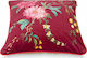 PiP Studio Μαξιλάρι Καναπέ Fleur Grandeur από Βελούδο Κόκκινο 60x60εκ.