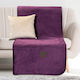 Beauty Home Покривка За Триместен Диван Космат 180x300см Лилава 8411ТРИ