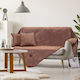 Beauty Home Ριχτάρι Τετραθέσιου Καναπέ Βελουτέ 180x350εκ. Κεραμιδί