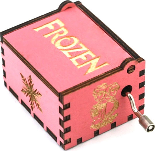 Spieluhr Frozen aus Holz Rosa