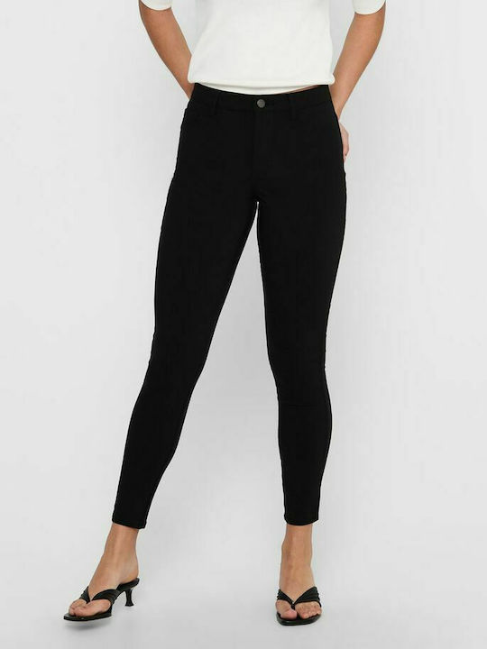 Only Women's High-waisted Fabric Trousers Black