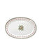 Cryspo Trio Ornament de masă de Crăciun Platou De porțelan Alb L33xW22cm.