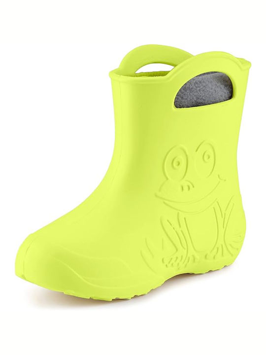 Children's socks with internal removable lining Camminare Frog Lime.