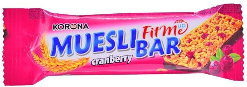 Korona-M Muesli Fit Me Up Cereal Bar with Cranberry 50g