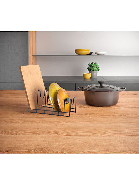Metaltex Επιτραπέζια Βάση Lava Touch Μεταλλική 28x14x14εκ. Μαύρη