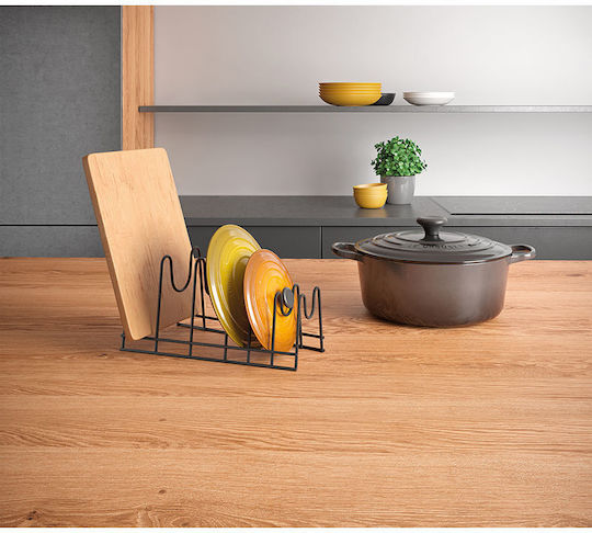 Metaltex Metallische Tischbasis Lava Touch 28x14x14cm Schwarze