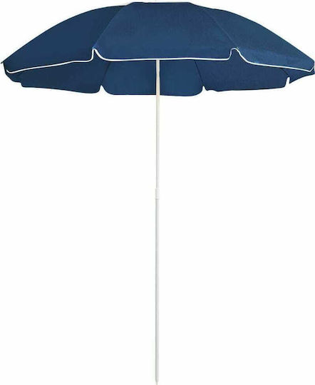 Round Metal Garden Parasol Blue Diameter 1.8xHeight 2m