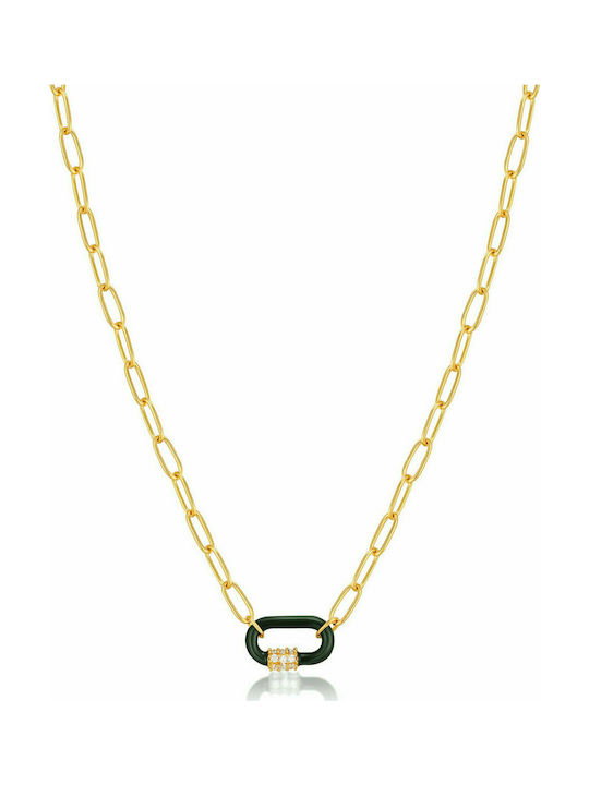 Ania Haie Necklace Geometric from Gold Plated Silver with Zircon Bright Future