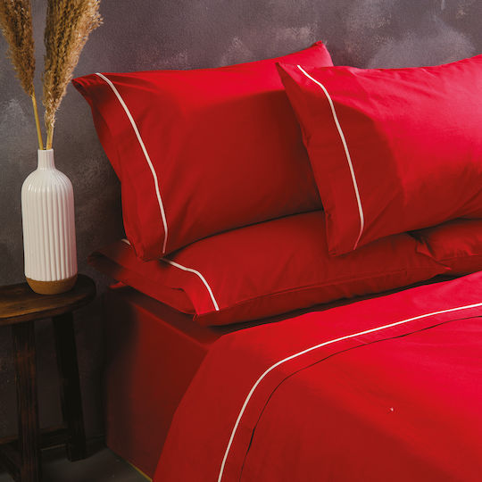 SB Home Bettwäsche-Set Einzel 170x260cm. Ios Red 3Stück