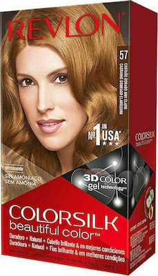 Revlon Colorsilk Keratin Hair Dye 57 Lightest Golden Brown 130ml