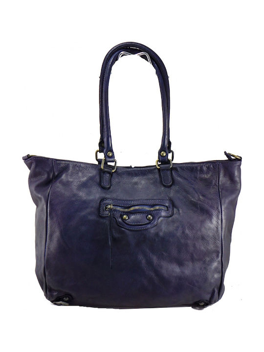 Women's leather bag MYBAG 60-6221 BLUE BLUE