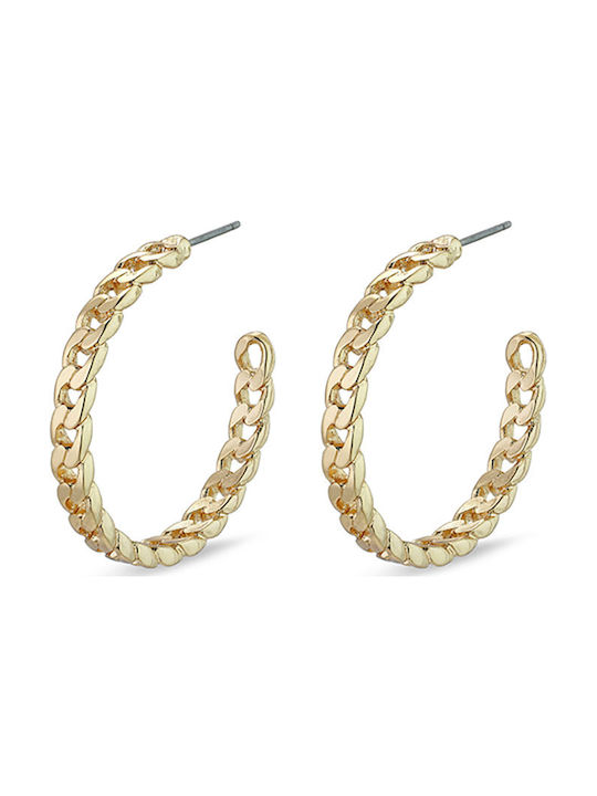 Pilgrim Yggdrasil Earrings Hoops Gold Plated