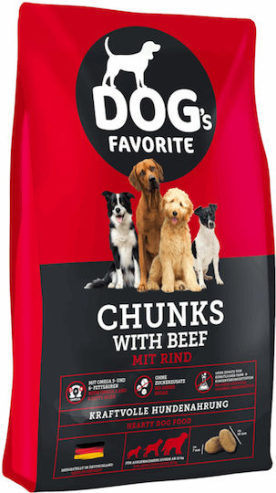 Happy Dog Dog's Favorite Chunks Beef 15kg Ξηρά Τροφή για Ενήλικους Σκύλους Μεσαίων & Μεγαλόσωμων Φυλών με Μοσχάρι