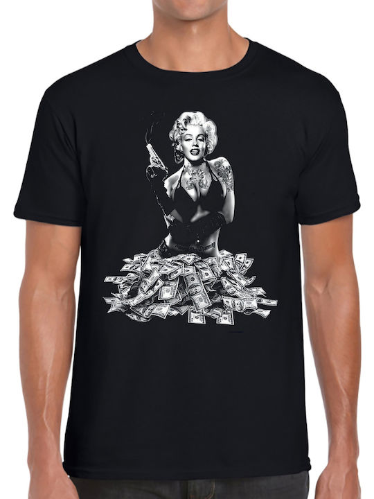 Merilin Monroe Urban Schwarzes T-shirt