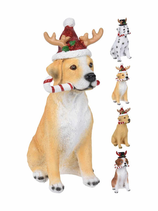 JK Home Decoration Christmas Ceramic Doggy Figure 22cm (Μiscellaneous Designs/Colors)