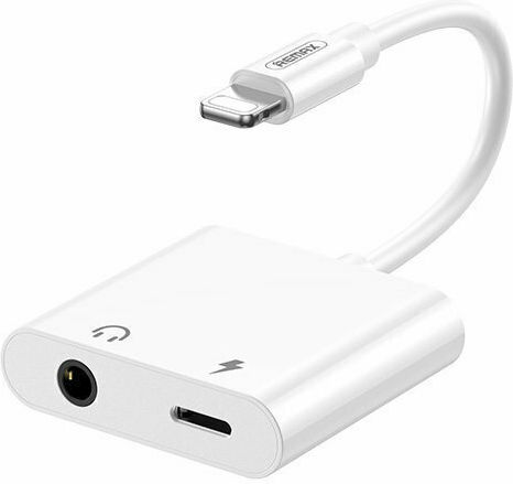 Remax RL-LA12 Μετατροπέας Lightning male σε 3.5mm / Lightning female Λευκό
