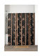 Eurocasa Shower Curtain 180x180cm Black / Gold