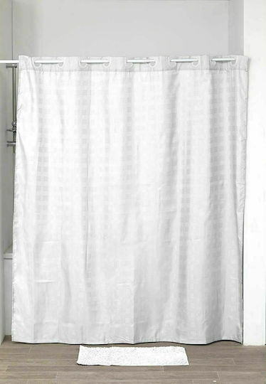 Eurocasa Duschvorhang Stoff 180x200cm White