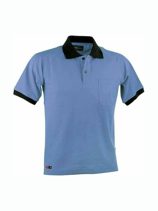 Cofra Cooldry Martinique Kurzärmelig Polo-Arbeitshemd Blau V083-0-02