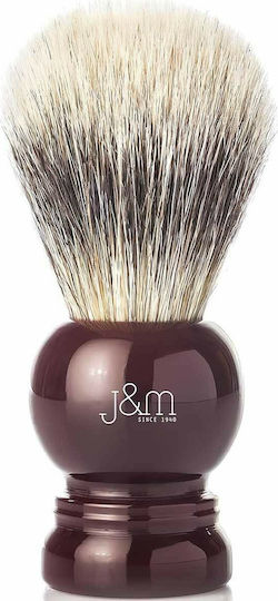 Vie Long Two Band J&M Rasierzubehör Bürste Braun mit Pferd Borsten 24mm