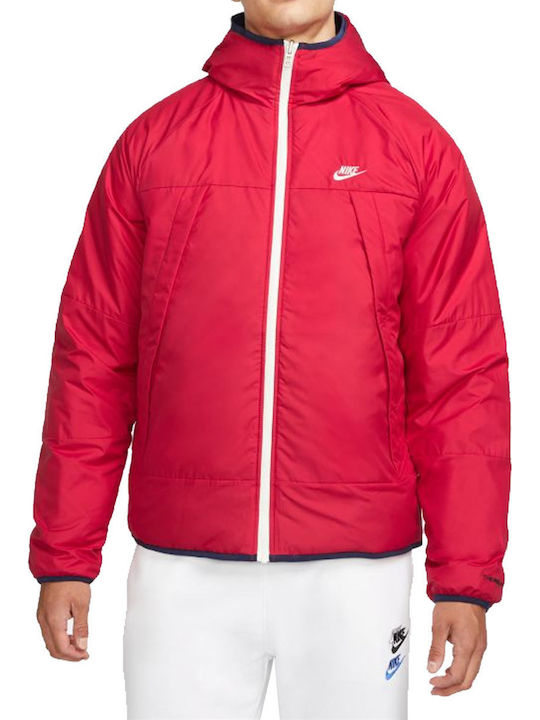 Nike Спортно Зимно Мъжко Двустранно Червено Яке